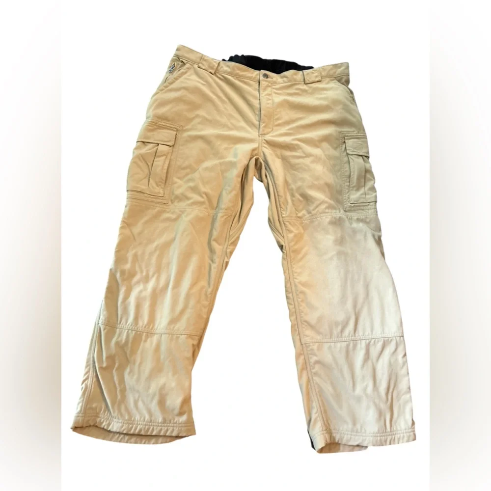 Duluth Trading Co Men's 2XL Brown Cargo Pants Fleece Lined‎ Winter